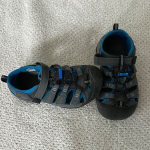 Keen Gray and Blue Sandals with Adjustable Straps